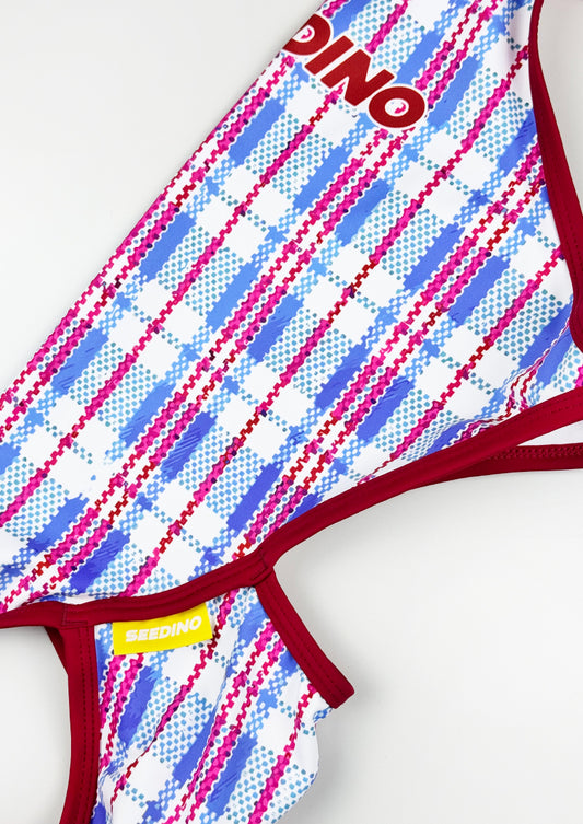 SEEDINO Red-white-blue Retro Style