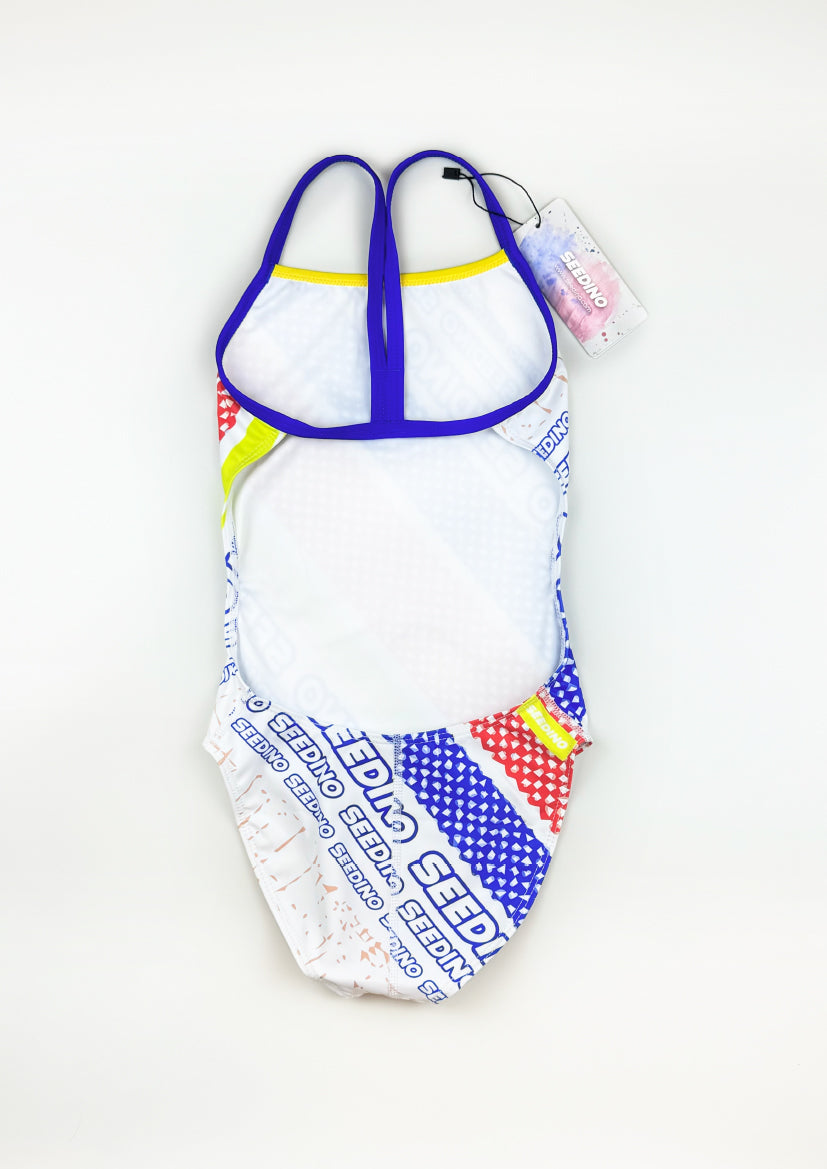 SEEDINO Blue, Red & Yellow Retro Style
