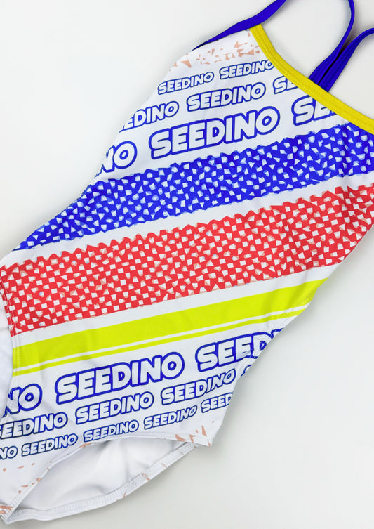 SEEDINO Blue, Red & Yellow Retro Style