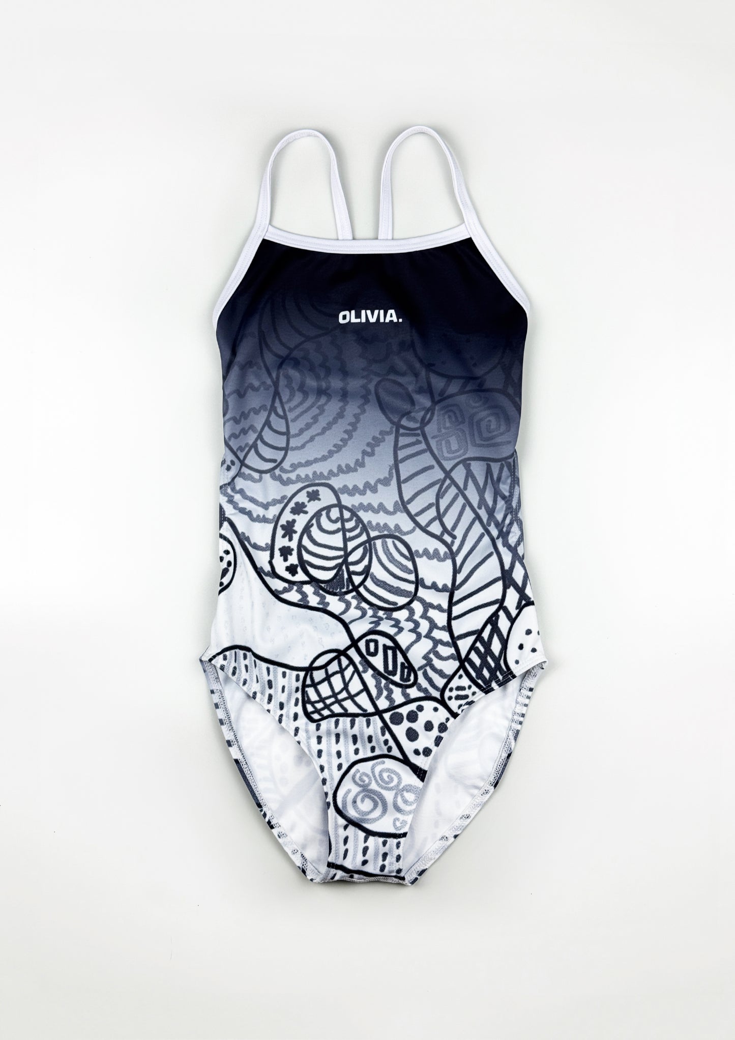 Olivia B&W Abstract Drawing Style